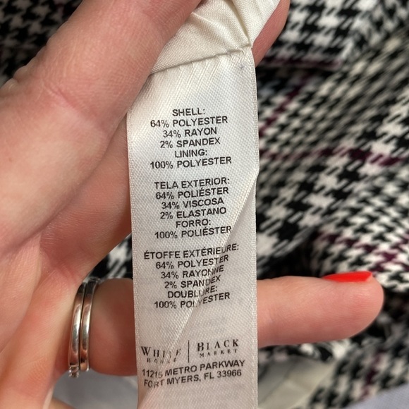 White House Black Market houndstooth pencil skirt. - Picture 6 of 13